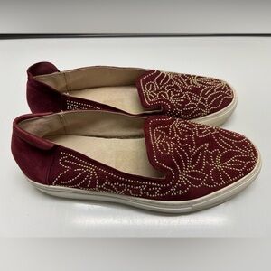 RACHEL ZOE Women's Burke Studs Sneaker Trainer Cabernet Womens 6.5